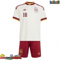 Camisa de Futebol Espanha Rodri Hernandez #16 Equipamento Secundário Infantil Mundo 2026 Manga Curta (+ Calças curtas)